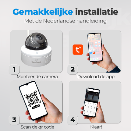 Camguard Dome WiFi 3K HD beveiligingscamera