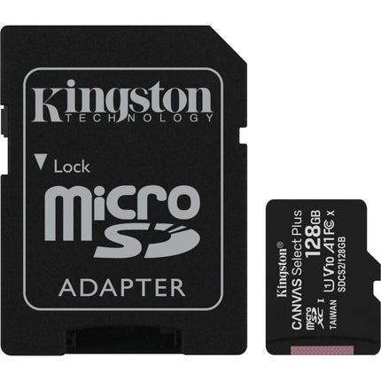 Micro SD Kaart - Kingston Canvas Select Plus 128 GB