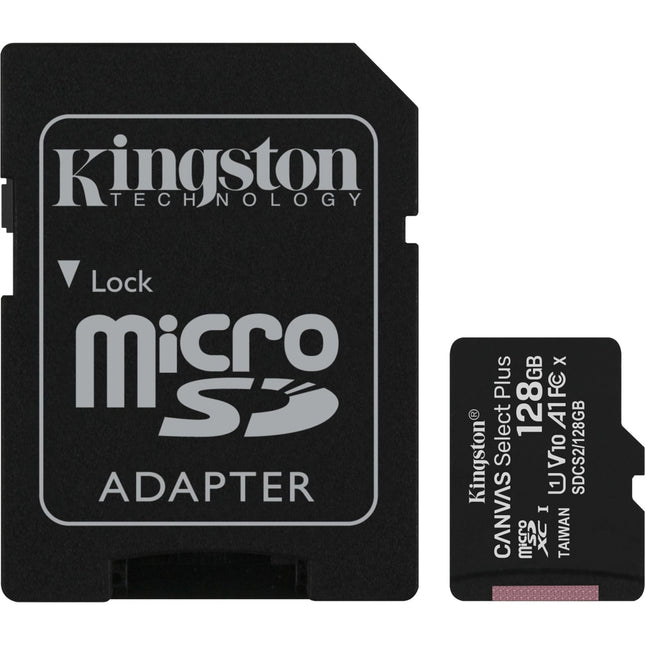 Micro SD Kaart - Kingston Canvas Select Plus 128 GB