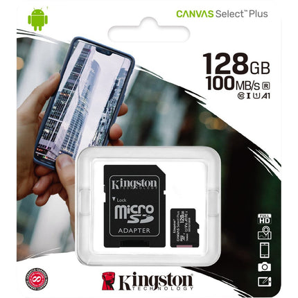 Micro SD Kaart - Kingston Canvas Select Plus 128 GB